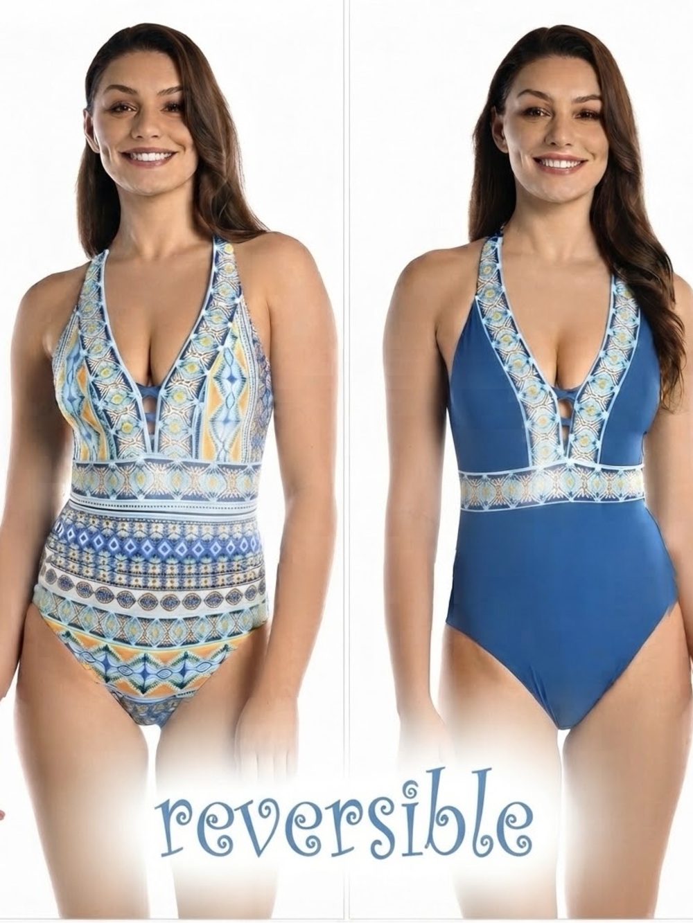 La Blanca Reversible One-Piece Swimsuit - New With Tags - Size 12